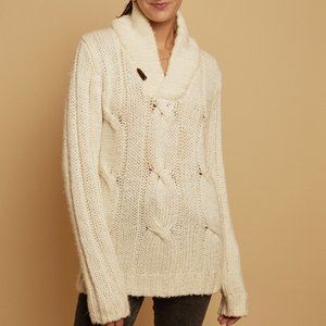 🍋3 for $20🍋 H&M Long Off-White Alpaca Blend Sweater Size S
